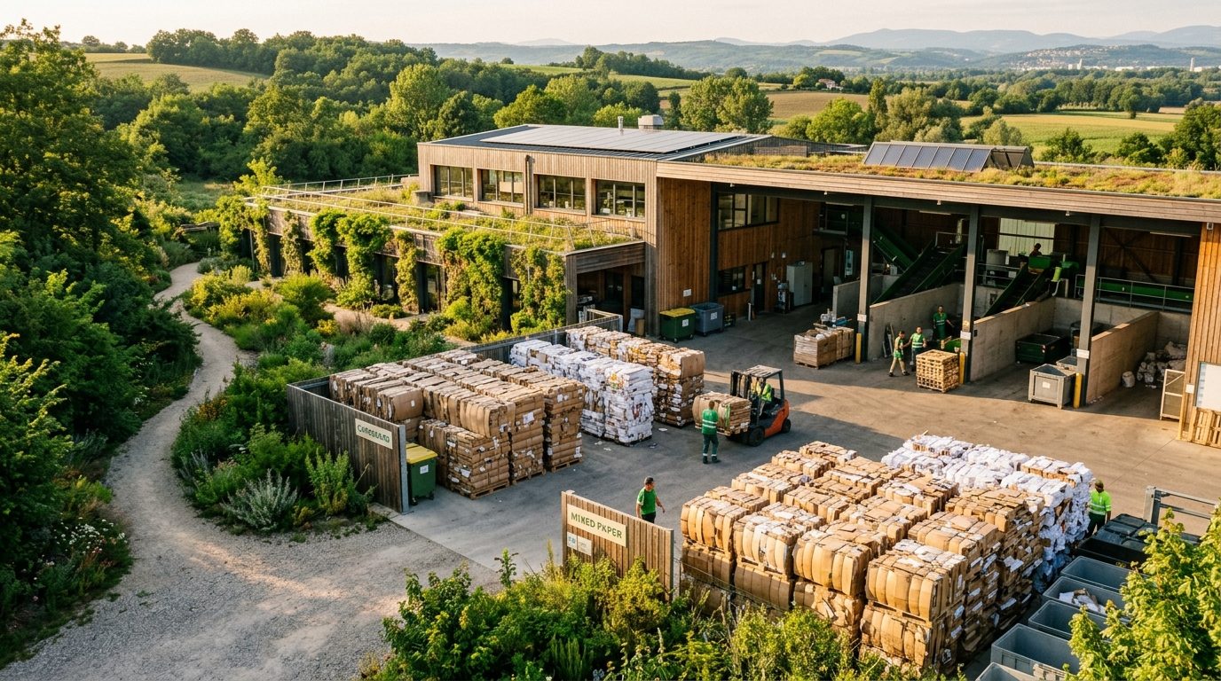 Centre de tri et de valorisation des déchets en région lyonnaise