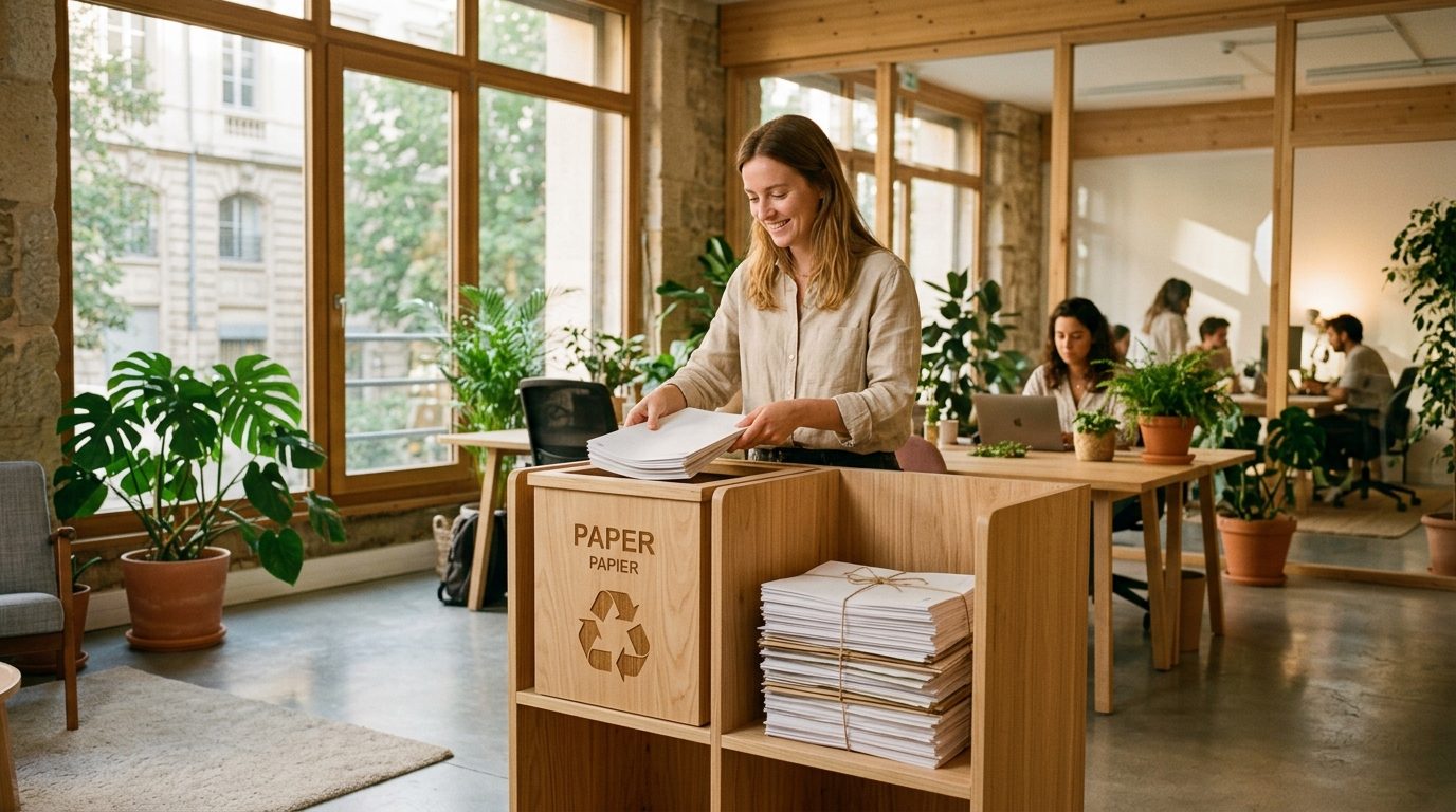 Recyclage et récupération du papier de bureau à Lyon : le guide pratique