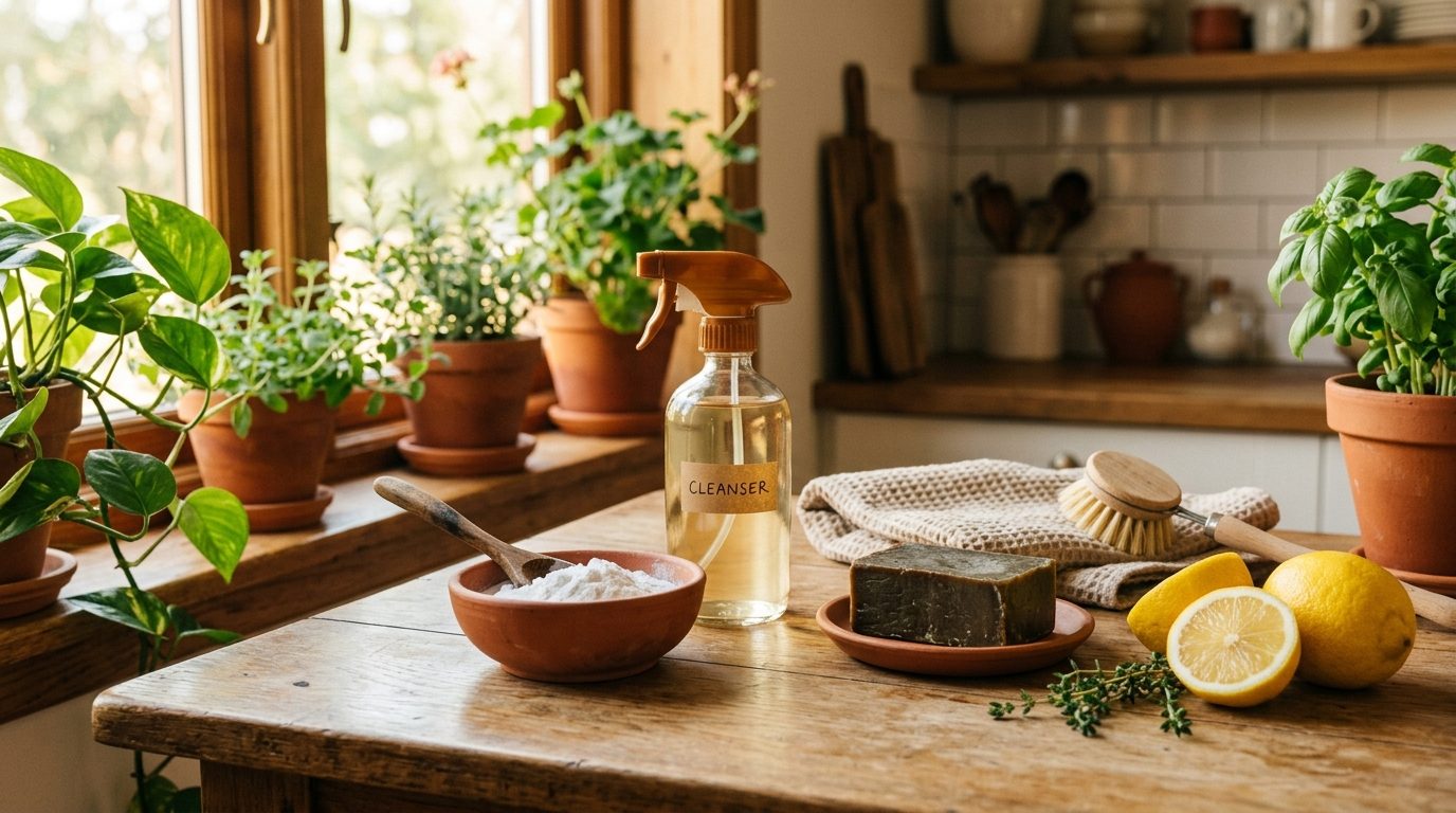 Ménage au naturel : les 4 ingrédients indispensables pour une maison saine et écologique
